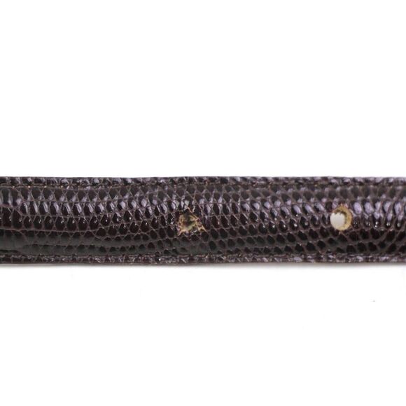 GUESS BROWN REAL LEATHER SNAKE PRINT 5/8"Wd SKINNY CASUAL WOMEN'S BELT Sz M(83T - Picture 14 of 16